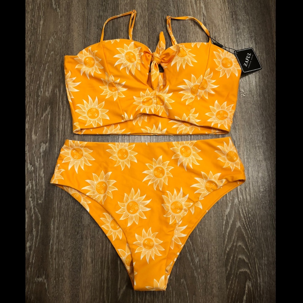Zaful high waisted sun bathing suit